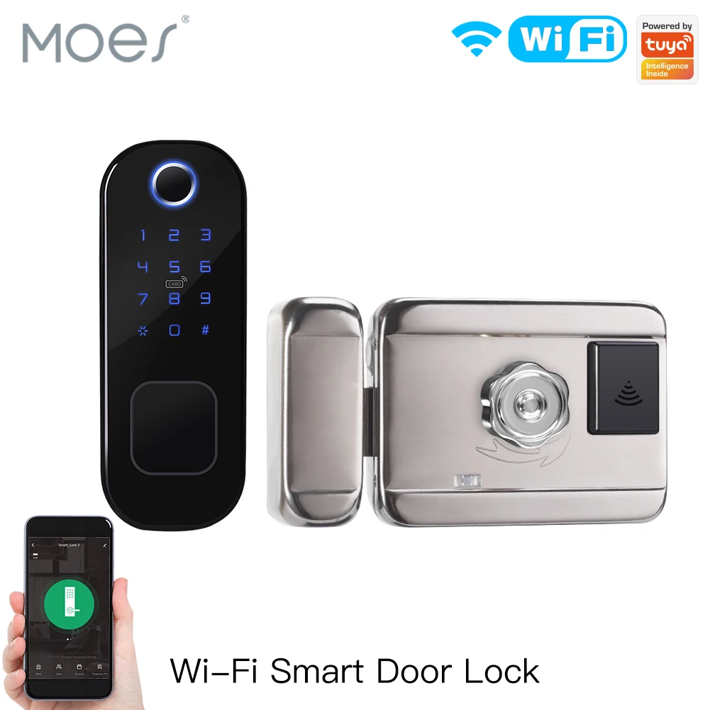 Home Security Locks For Doors - MOES WiFi Tuya inteligentny zamek do