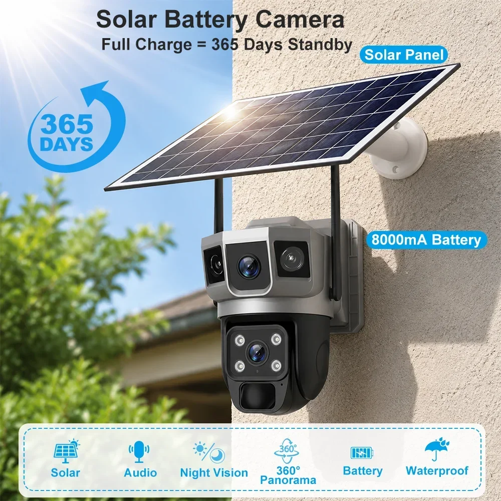 Kamera V380 4K z trzema ekrana – Home Security Video Cameras recenzja i cena